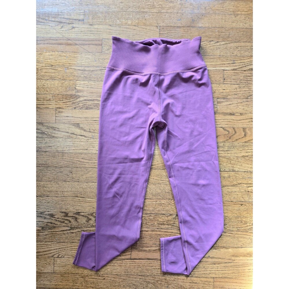 Vuori Rib Studio Leggings Women's Size Large Pink High Rise Gym Workout
